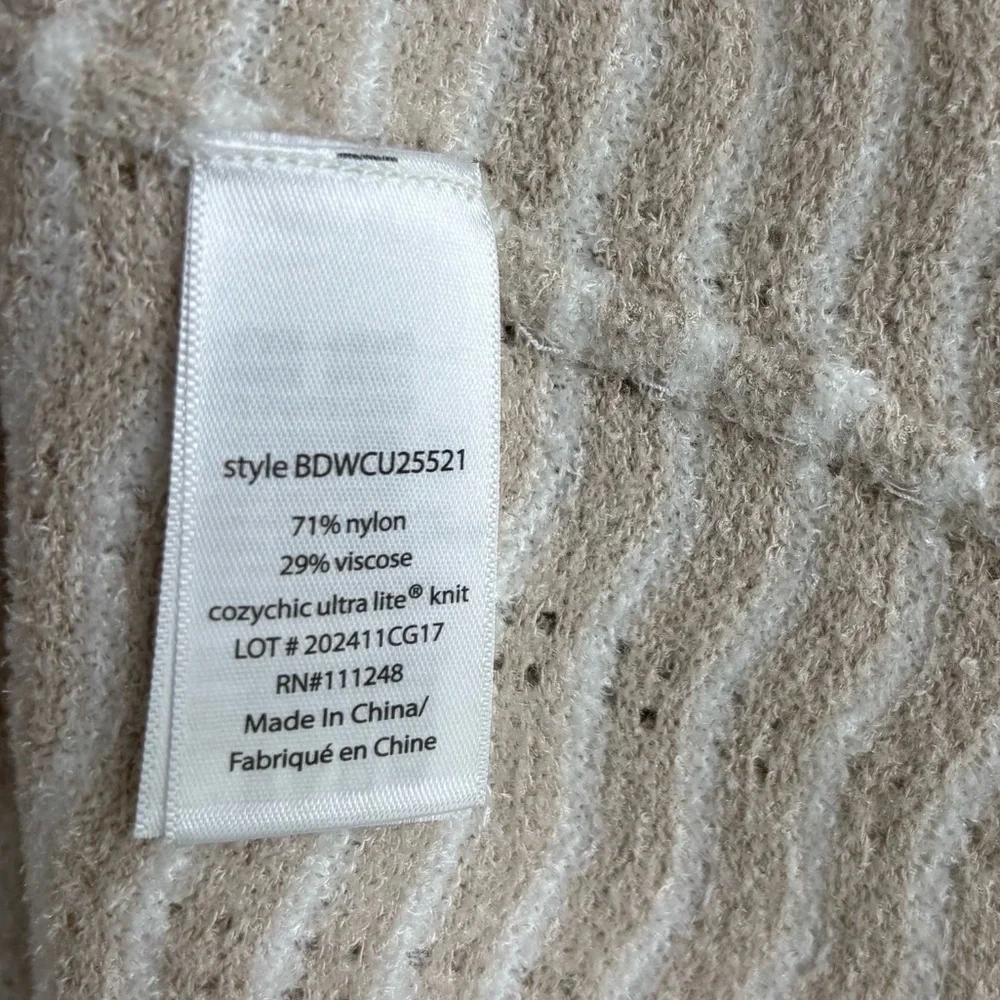 Barefoot Dreams CozyChic Ultra Lite Pointelle Tank Dress Stone Pearl Small NWT